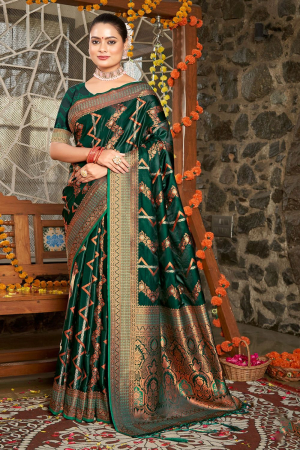 Green Silk Zari Woven Saree