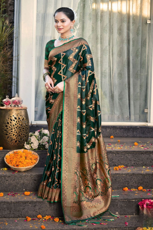Green Silk Zari Woven Saree