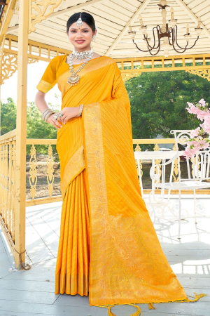 Sunny Yellow Silk Zari Woven Saree