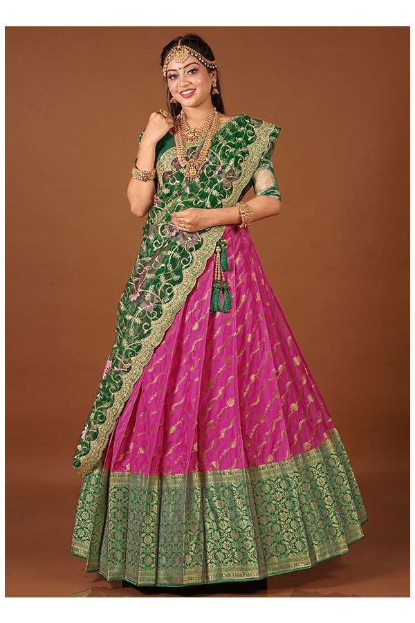 Buy online Banarasi Lehenga Choli With Dupatta Set from ethnic wear for  Women by Fabcartz for ₹1399 at 53% off | 2024 Limeroad.com